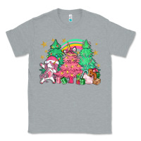Heather Grey Unicorn Christmas trees Classic Tee - NancyCooperArtShop