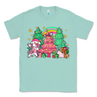 Seafoam Unicorn Christmas trees Classic Tee - NancyCooperArtShop