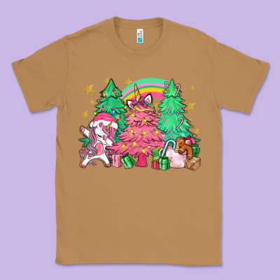 Unicorn Christmas Trees Classic Tee Designed By Nancycooperartshop
