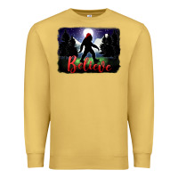 Antique Gold bigfoot believe christmas Premium Sweatshirt - FaDigitalArtStudio