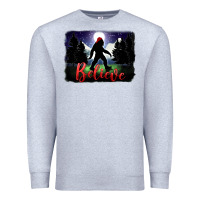 Heather Grey bigfoot believe christmas Premium Sweatshirt - FaDigitalArtStudio