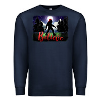 Navy bigfoot believe christmas Premium Sweatshirt - FaDigitalArtStudio