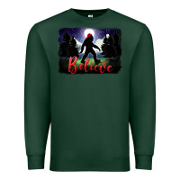 Sports Green bigfoot believe christmas Premium Sweatshirt - FaDigitalArtStudio