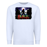 White bigfoot believe christmas Premium Sweatshirt - FaDigitalArtStudio