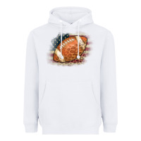 White American Flag Football Leopard Heavyweight Hoodie - CowCowDesign