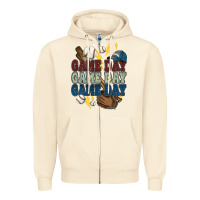 Sandshell Game Day lightning bolt Baseball Zipper Hoodie - HowdyJamesFarm