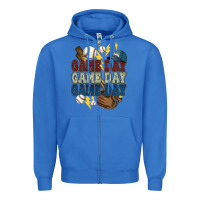 True Royal Game Day lightning bolt Baseball Zipper Hoodie - HowdyJamesFarm