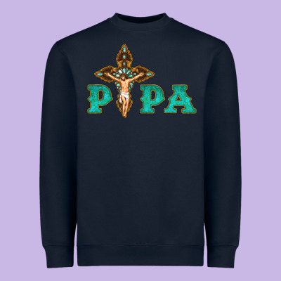 Papa Jesus With Cross Heavyweight Sweatshirt Designed By Bettercallsaul