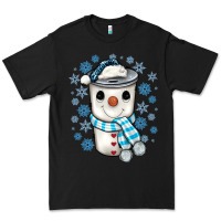 Black snowman coffee cup Premium Tee - JahusDesignShop
