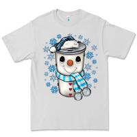 Dove Grey snowman coffee cup Premium Tee - JahusDesignShop