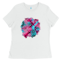 White v.d gemstone's patches Ladies Tee - AdoDesignShop
