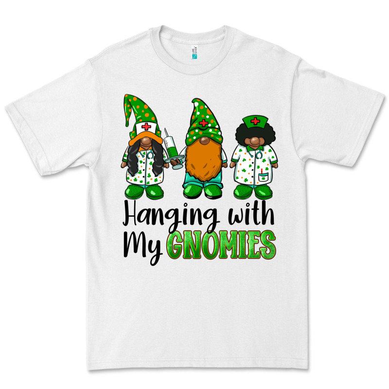 Hanging With My Gnomies African American Nurse Gnomies Premium Tee by BarkalooDesign | Teevron
