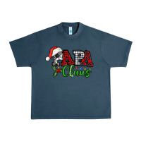 Midnight Navy Papa Claus with christmas lights and mistletoe Urban Heavy Tee - NancyCooperArtShop