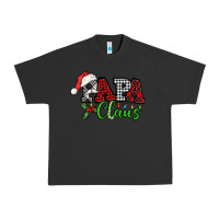 Pigment Black Papa Claus with christmas lights and mistletoe Urban Heavy Tee - NancyCooperArtShop