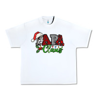 White Papa Claus with christmas lights and mistletoe Urban Heavy Tee - NancyCooperArtShop