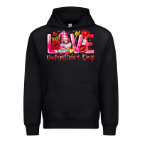 Black Love Valentines Day Gnome Urban Hoodie - CowhideDigitalArt