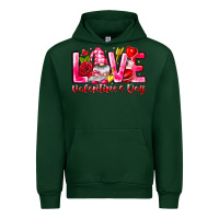 Forest Green Love Valentines Day Gnome Urban Hoodie - CowhideDigitalArt