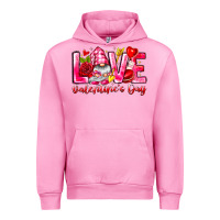Fuchsia Pink Love Valentines Day Gnome Urban Hoodie - CowhideDigitalArt