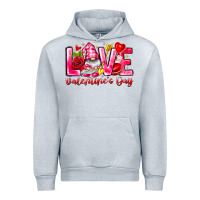 Heather Grey Love Valentines Day Gnome Urban Hoodie - CowhideDigitalArt