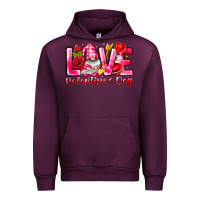 Mauve Wine Love Valentines Day Gnome Urban Hoodie - CowhideDigitalArt