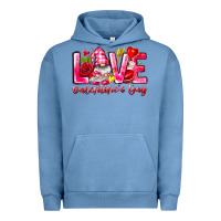 Pigment Pebble Blue Love Valentines Day Gnome Urban Hoodie - CowhideDigitalArt