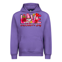 Tulip Love Valentines Day Gnome Urban Hoodie - CowhideDigitalArt
