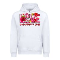 White Love Valentines Day Gnome Urban Hoodie - CowhideDigitalArt