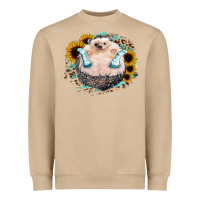 Mushroom Hedgehog with Sunflower Heavyweight Sweatshirt - Bettercallsaul