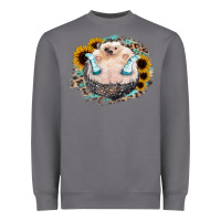 Storm Hedgehog with Sunflower Heavyweight Sweatshirt - Bettercallsaul