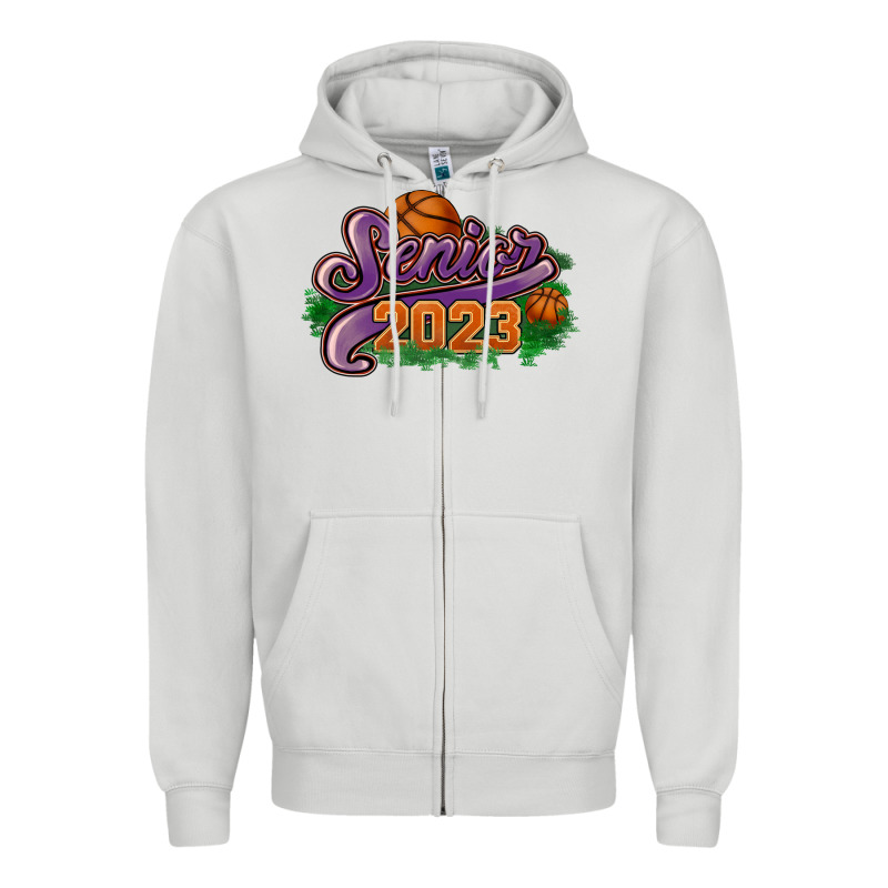 Senior 2023 Basketball Zipper Hoodie by HowdyJamesFarm | Teevron