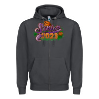 Smoke Senior 2023 basketball Zipper Hoodie - HowdyJamesFarm