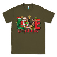 Army Green love christmas black santa Classic Tee - MaliasSmallBusiness