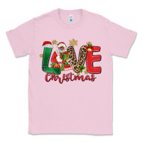 Bubblegum Pink love christmas black santa Classic Tee - MaliasSmallBusiness