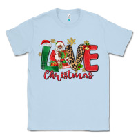 Dusty Blue love christmas black santa Classic Tee - MaliasSmallBusiness