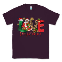 Plum love christmas black santa Classic Tee - MaliasSmallBusiness
