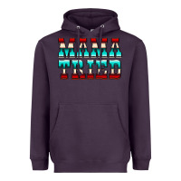 Plum Mama Tried Serape Heavyweight Hoodie - CowCowDesign