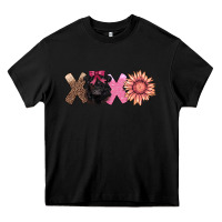 Black xoxo belted galloway Heavy Core Tee - AdoDesignShop