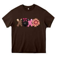Chocolate Brown xoxo belted galloway Heavy Core Tee - AdoDesignShop