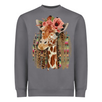 Storm Giraffe with Floral Heavyweight Sweatshirt - Bettercallsaul