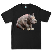 Black Baby Rhino Illustrations Premium Tee - LillyAllenDesigns