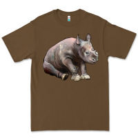 Cacao Baby Rhino Illustrations Premium Tee - LillyAllenDesigns