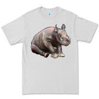 Dove Grey Baby Rhino Illustrations Premium Tee - LillyAllenDesigns