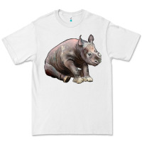 White Baby Rhino Illustrations Premium Tee - LillyAllenDesigns