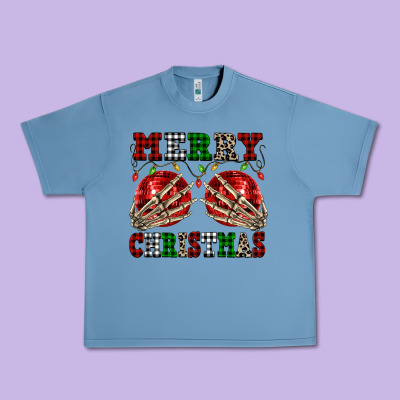 Merry Christmas Skeleton Hands Boobs Urban Heavy Tee Designed By Nancycooperartshop