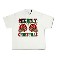 Pistachio Merry Christmas skeleton hands boobs Urban Heavy Tee - NancyCooperArtShop