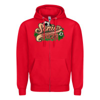 Red Senior 2023 Soccer Zipper Hoodie - HowdyJamesFarm