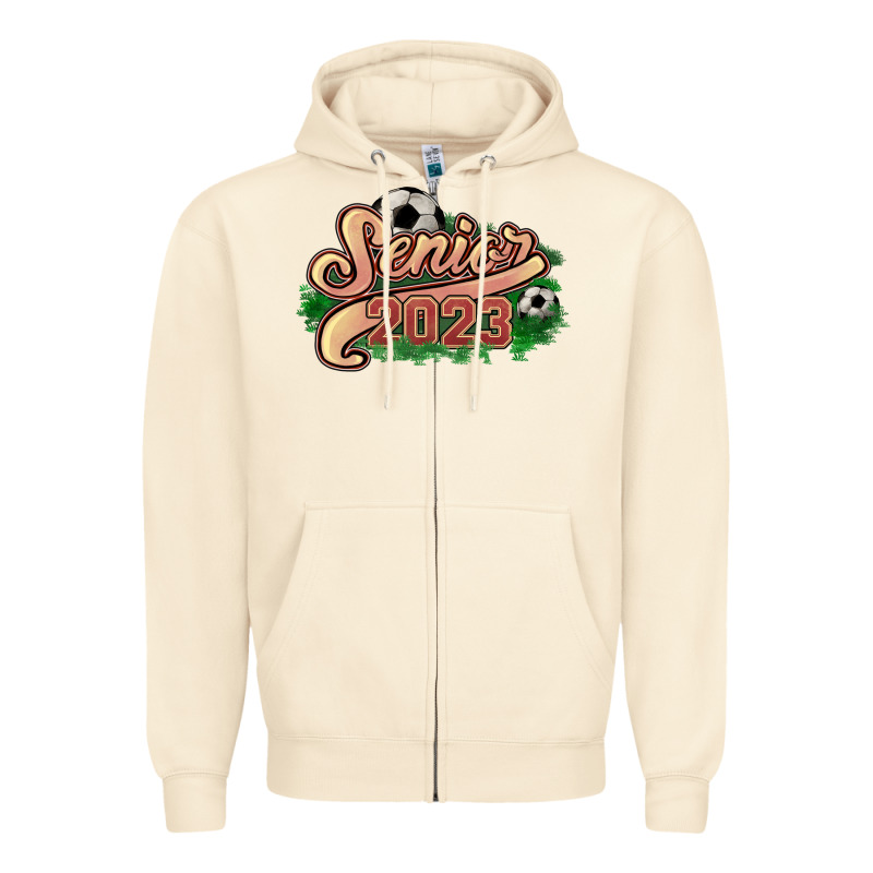 Senior 2023 Soccer Zipper Hoodie by HowdyJamesFarm | Teevron