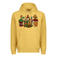 Antique Gold Mexican coffee cups Mexico Premium Hoodie - HowdyJamesFarm