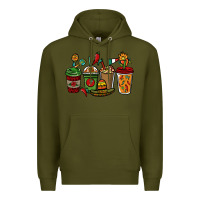 Army Green Mexican coffee cups Mexico Premium Hoodie - HowdyJamesFarm