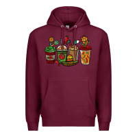 Burgundy Mexican coffee cups Mexico Premium Hoodie - HowdyJamesFarm
